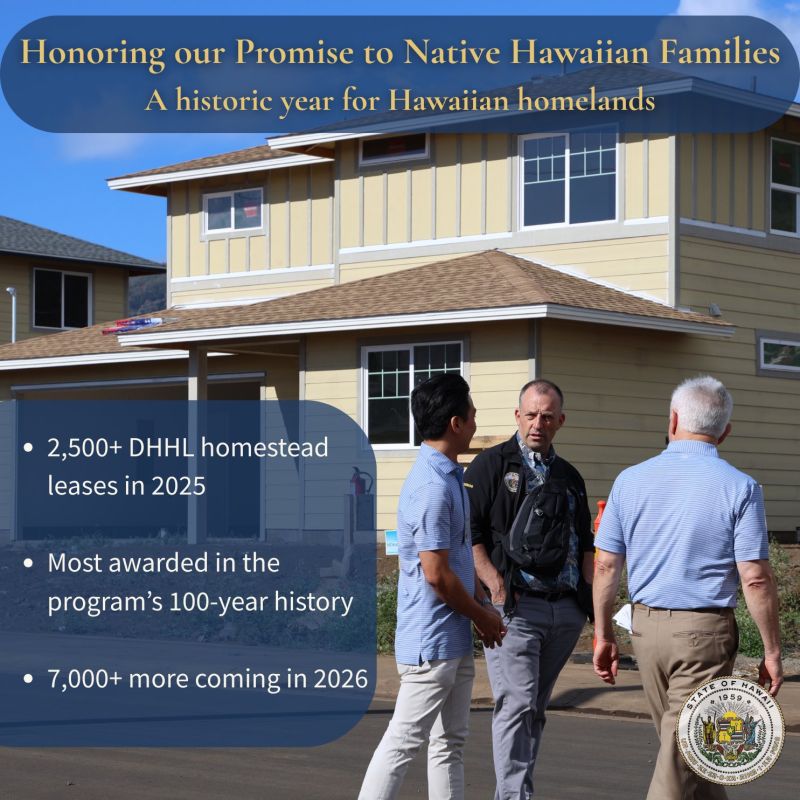 Image for the Tweet beginning: The Department of Hawaiian Homelands